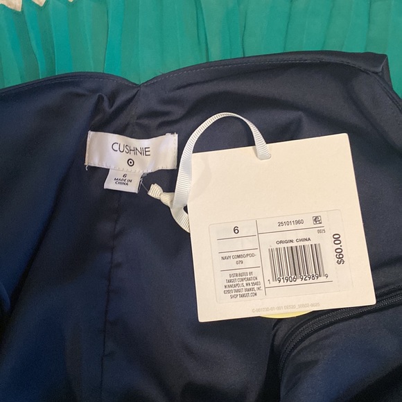 Navy and green Cushnie for Target dress size 6 - Picture 4 of 5